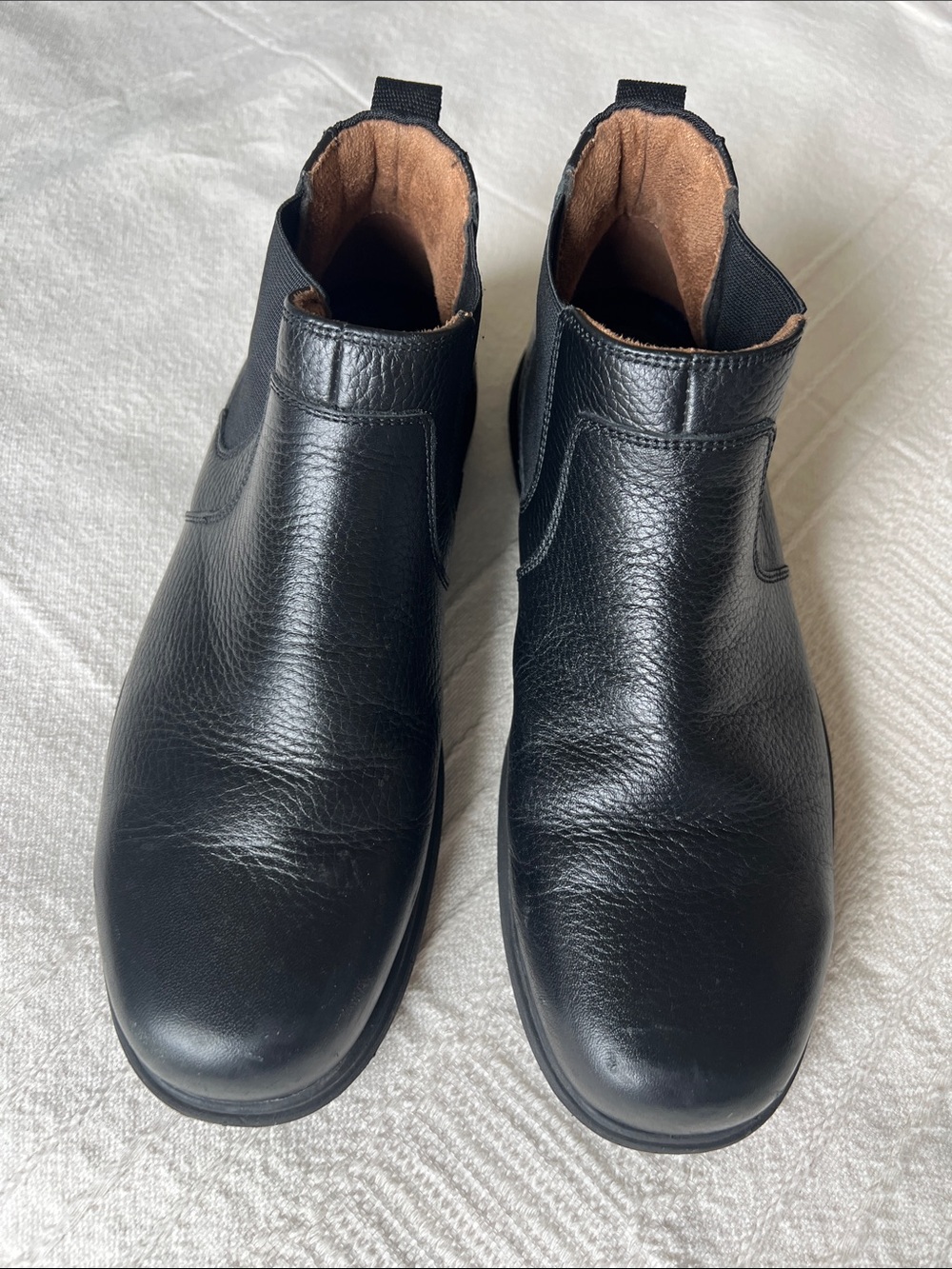 Florsheim Black Leather Chukka Boots, Steel Toe